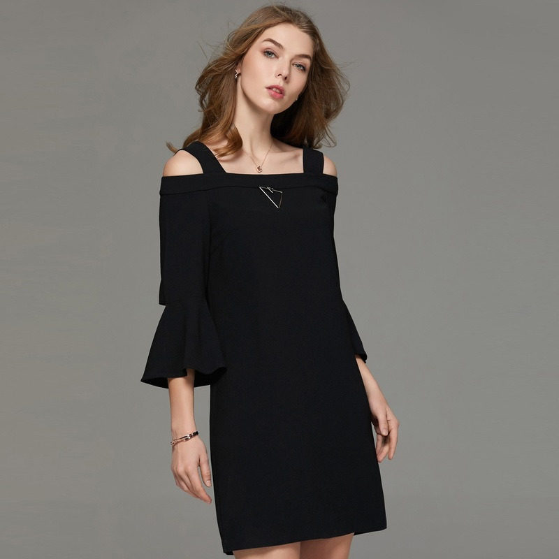 名人瑞裳2017夏装新款中长款连衣裙 名人瑞裳连衣裙