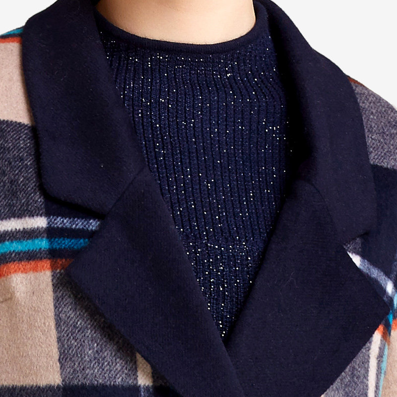 名人瑞裳冬季新品女装英伦气质毛呢 名人瑞裳毛呢外套