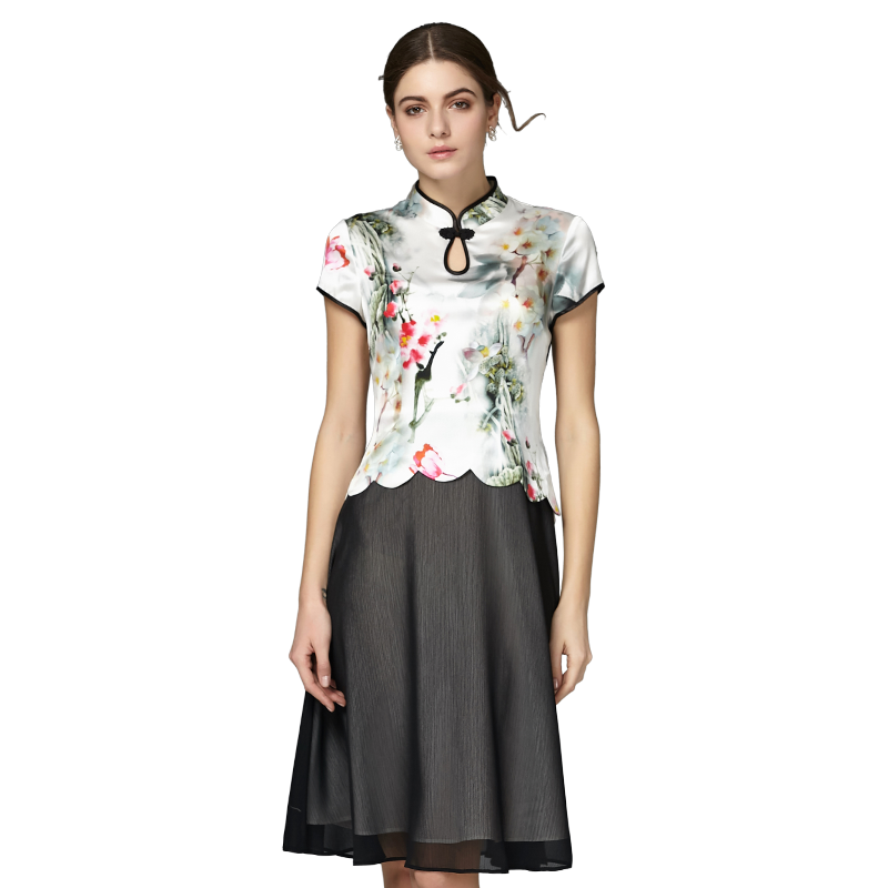 名人瑞裳2017夏装新款修身连衣裙 名人瑞裳连衣裙