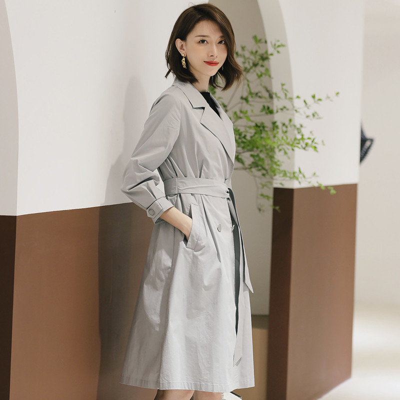 名人瑞裳2018秋季新款中长款女风衣 名人瑞裳风衣