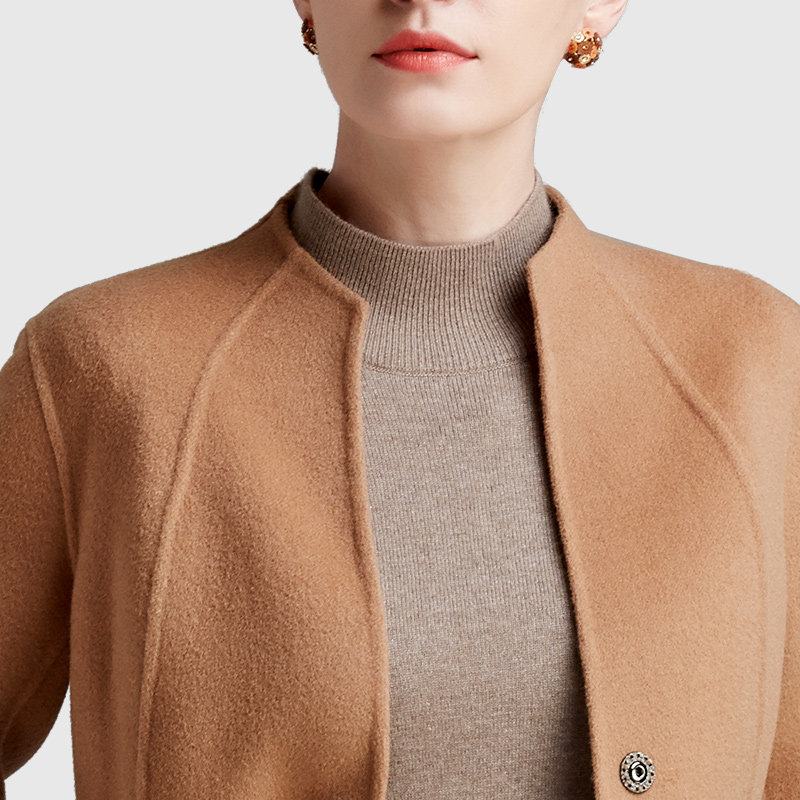 名人瑞裳2015冬季新品女装呢大衣 名人瑞裳毛呢外套