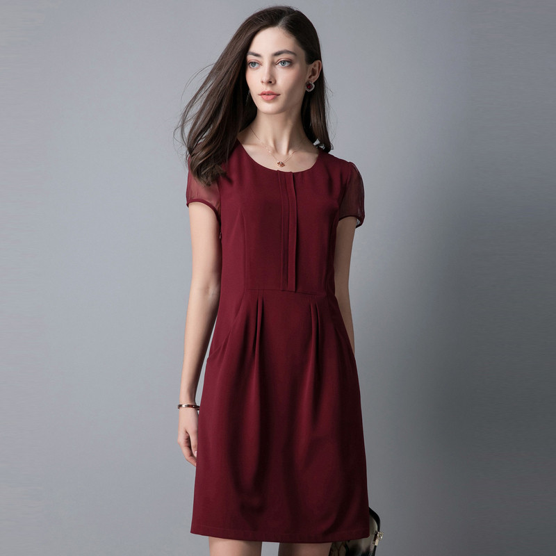 名人瑞裳2017夏装新款通勤连衣裙 名人瑞裳连衣裙