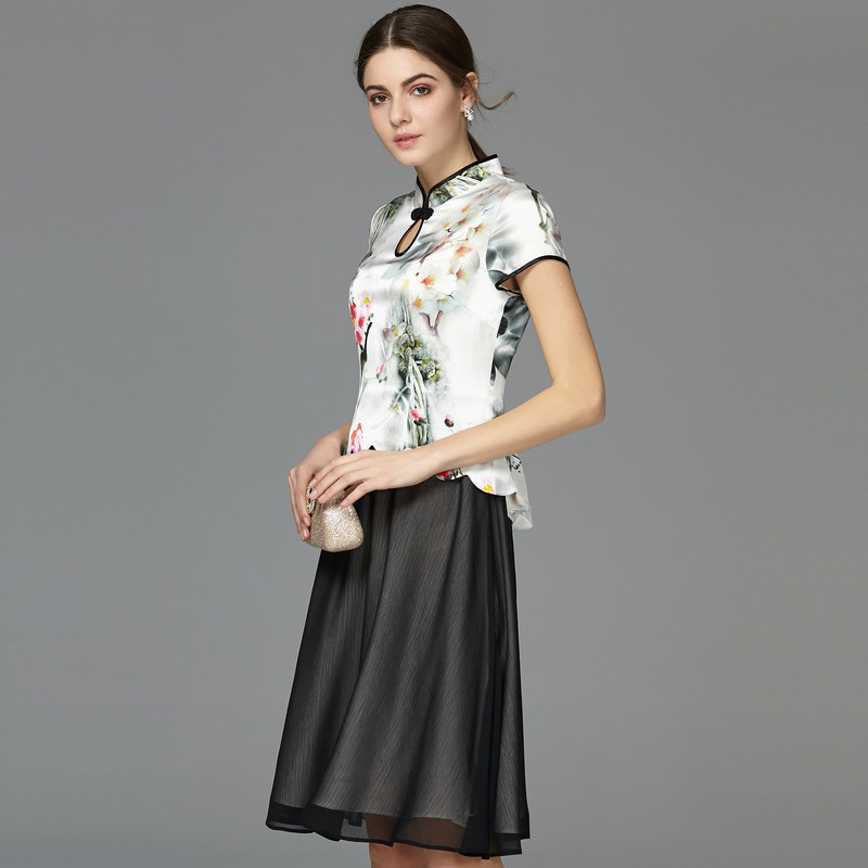 名人瑞裳2017夏装新款修身连衣裙 名人瑞裳连衣裙