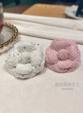 甜美系粉色花朵组合饰品
