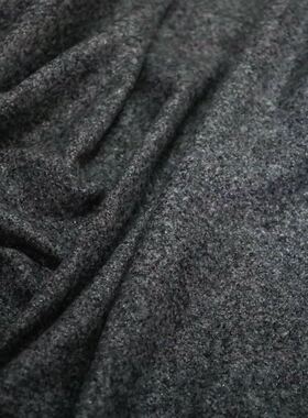 diy璀璨灰色羊毛呢子风衣布料