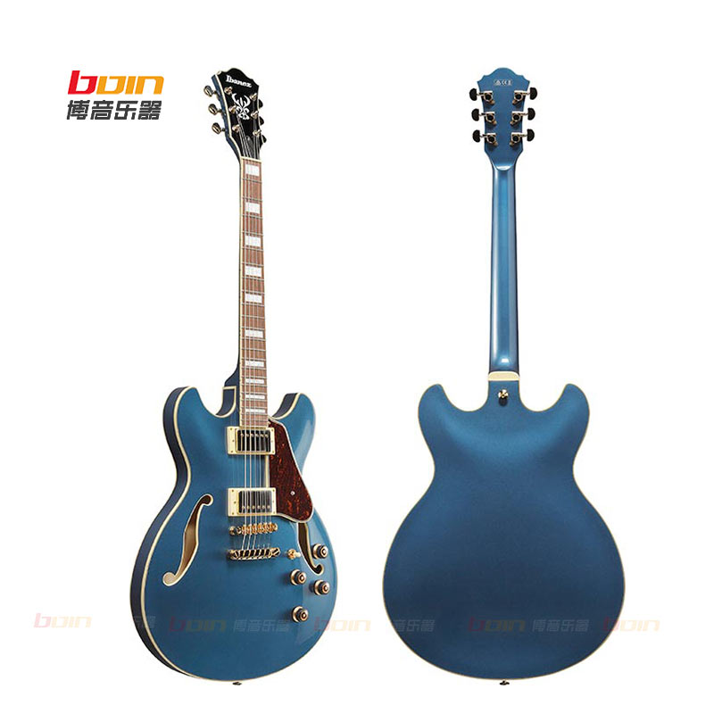 Ibanez 依班娜 AS73G PBM 爵士风格空心电吉他 金属普鲁士蓝色 - 图0