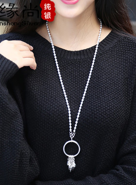 新款纯银圆珠百搭时尚流苏韩国