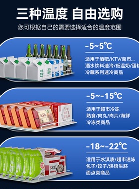 荣事达冷冻展示柜商用低温冰柜