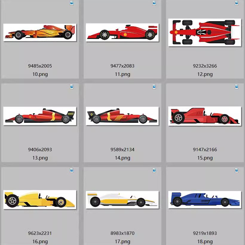 F1赛车PNG免扣背景素材PSD超级跑车汽车比赛海报F1方程式图片打印 - 图1