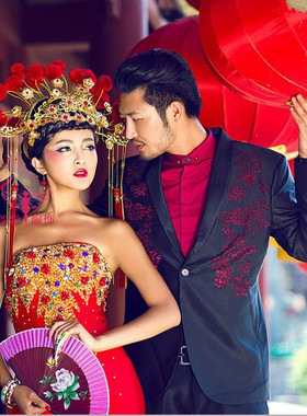 新娘结婚汉服古代头饰凤冠