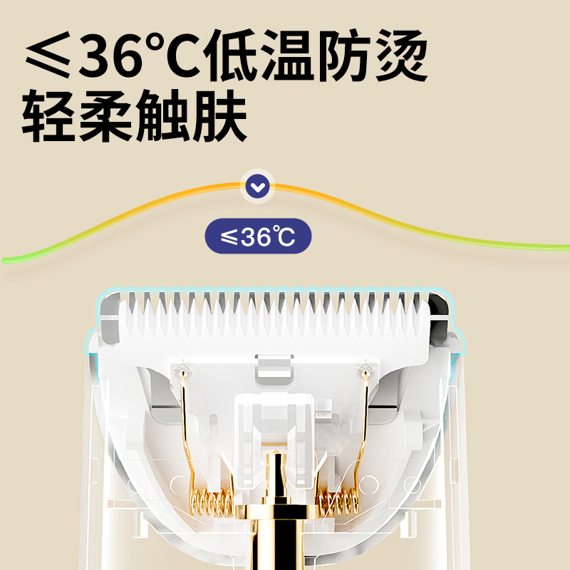 小白熊婴儿理发器自动吸发宝宝新生儿推子剃头胎毛专用神器8568II