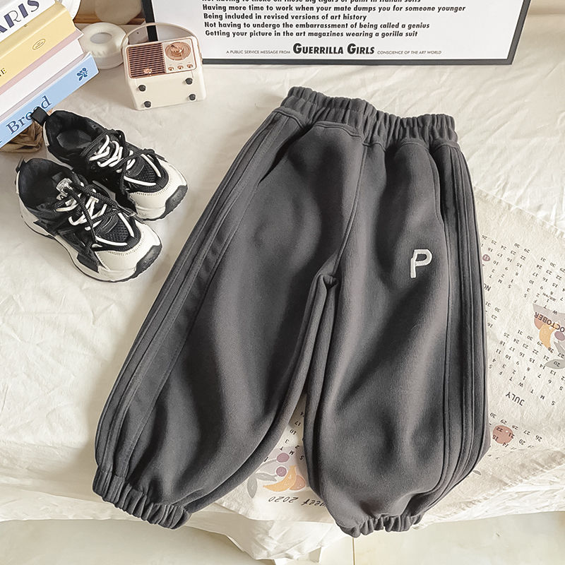 男女童洋气裤子2025春秋季新款儿童宝宝宽松百搭休闲运动哈伦卫裤 - 图3