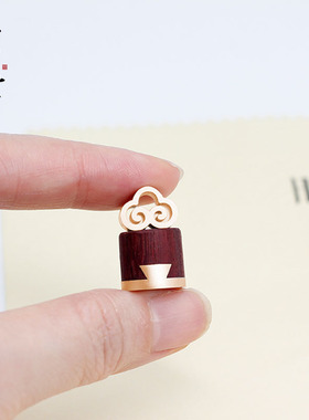 原创吊坠紫檀姓名刻字定制信物