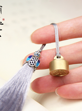 刻字黄铜印章七夕吊坠项链古风