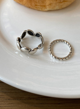 复古高级感金属开口戒指极简百搭