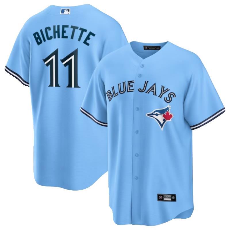 Toronto Blue Jays 多伦多蓝鸟队棒球服11号Bichette球衣比赛服男 - 图3