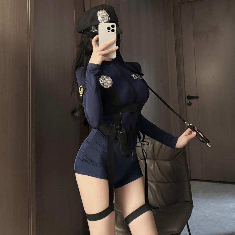 女警cos服性感OL职业装御姐辣妹空姐秘书jk制服纯欲诱惑连体套装 - 图1