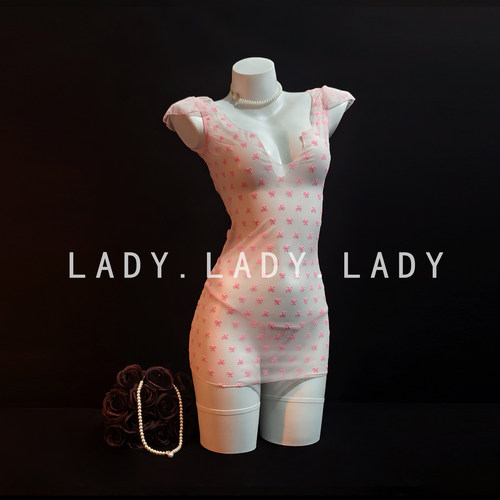 Lady性感睡裙蝴蝶结轻纱透视纯欲诱惑高级感睡衣qqny内衣趣情女款 - 图2