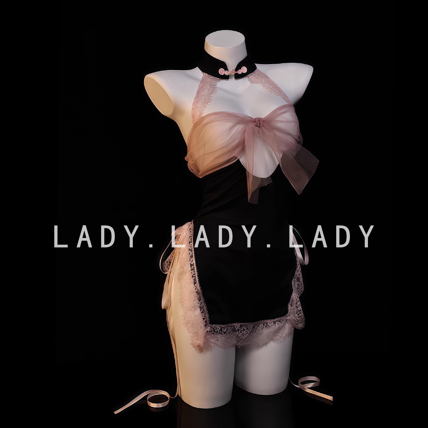 Lady内衣性感小胸蕾丝透视旗袍制服中式挂脖睡衣诱惑趣情qqny纯欲,淘宝优惠券,粉丝福利购,淘宝优惠卷