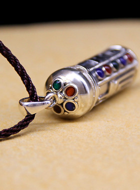 纯银相自在楞言可打开嘎乌盒