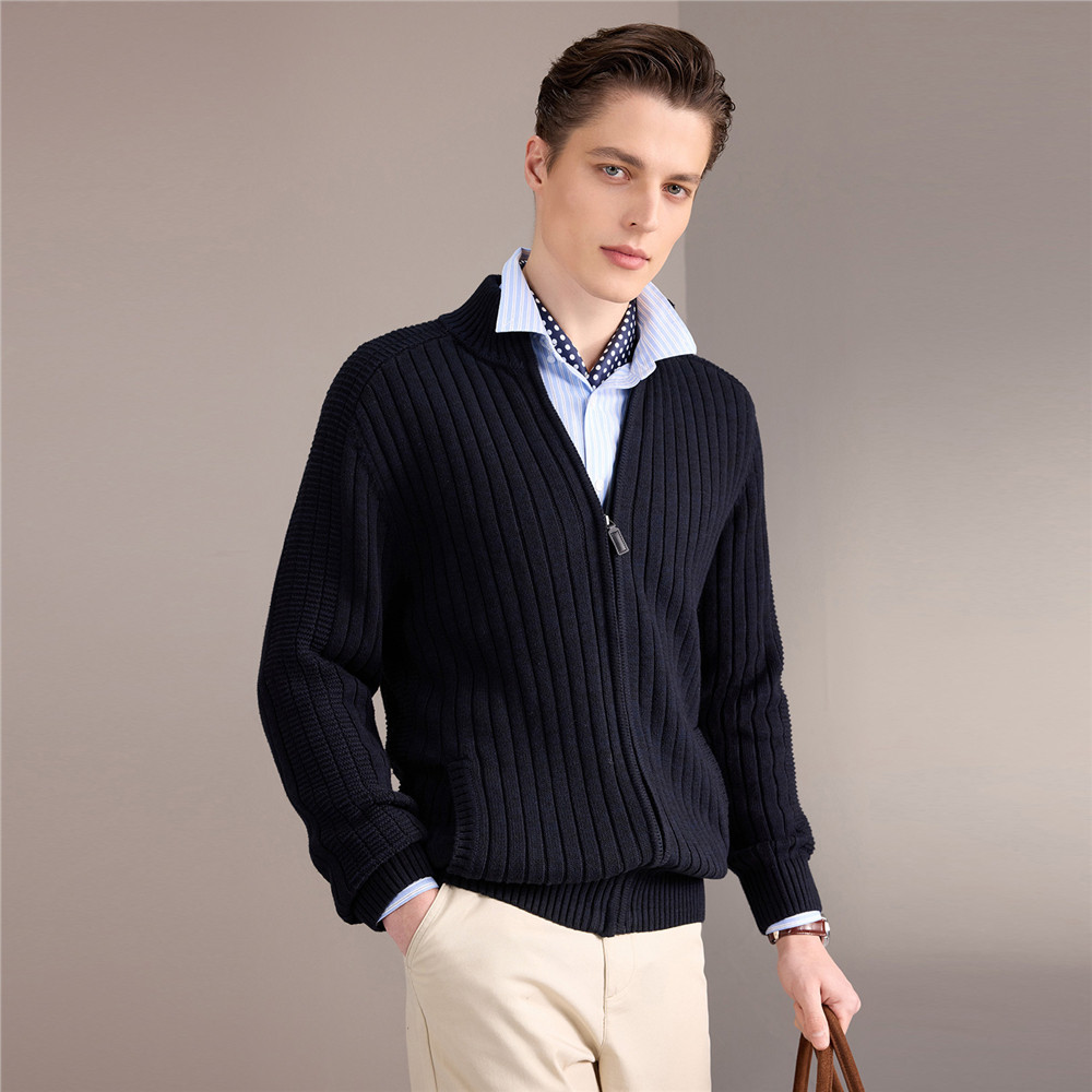 佐丹奴可机洗针织衫男装加厚针织开衫复古立领针织外套男01054783,淘宝优惠券,粉丝福利购,淘宝优惠卷
