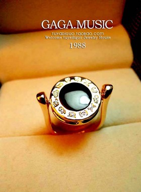 经典款复古罗马水晶戒指钻戒翻转