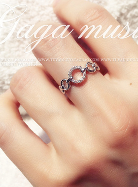 圆圈圈水晶戒指包邮