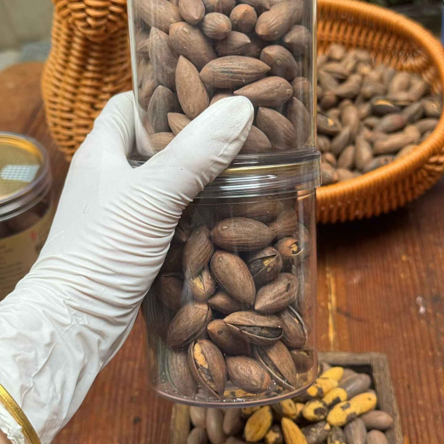 香榧子2025年新货临安特级香榧特好剥罐装坚果零食净含量150g一罐 - 图2