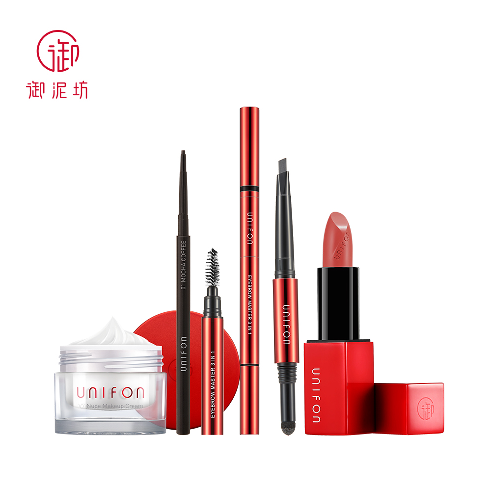 御泥坊旗舰店御泥坊彩妆套装化妆组合淡妆自然口红眼线笔套装正品3