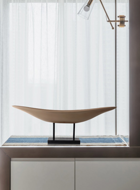 木质工艺品酒店样板间装饰玄关摆件创意软装艺术品装饰摆放