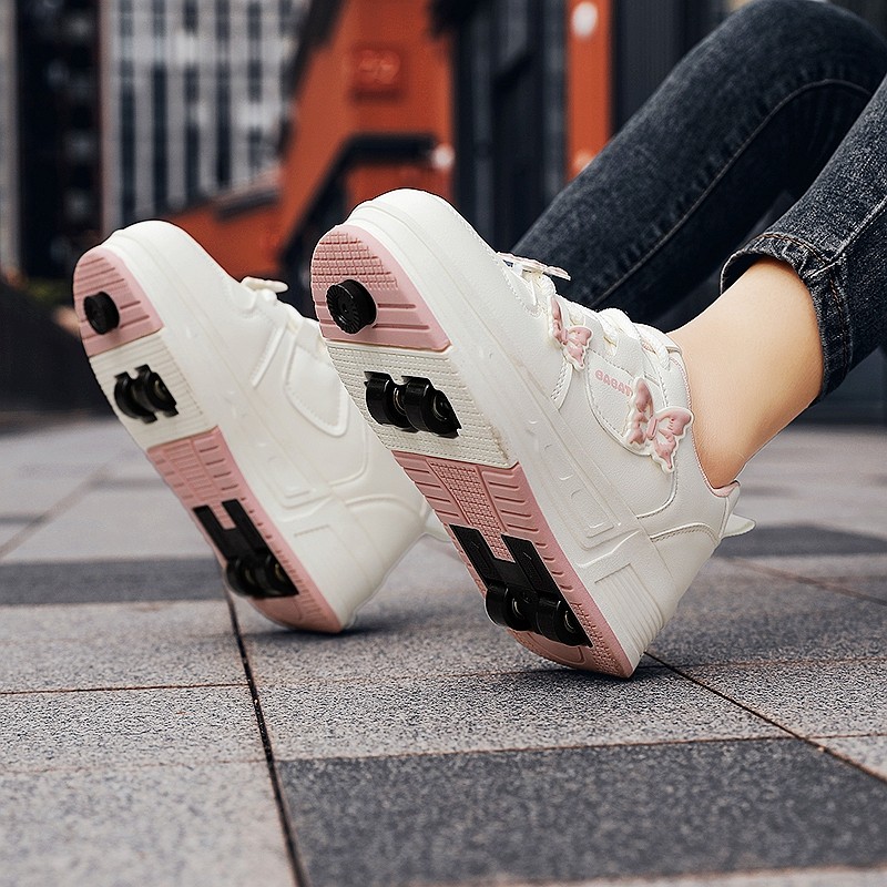 女童鞋子暴走轮滑鞋四轮一键可收缩带刹车儿童运动隐形飞行运动鞋,淘宝优惠券,粉丝福利购,淘宝优惠卷