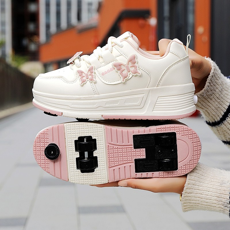 女童鞋子暴走轮滑鞋四轮一键可收缩带刹车儿童运动隐形飞行运动鞋,淘宝优惠券,粉丝福利购,淘宝优惠卷