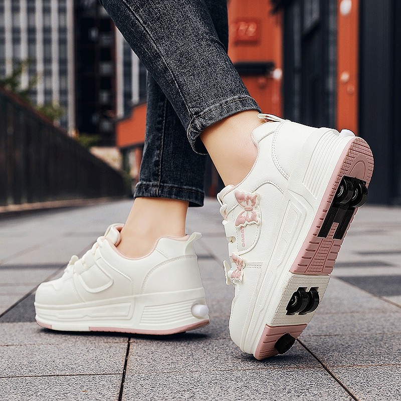 女童鞋子暴走轮滑鞋四轮一键可收缩带刹车儿童运动隐形飞行运动鞋,淘宝优惠券,粉丝福利购,淘宝优惠卷