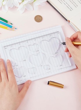 欧美热销DIY亚克力镶嵌模板雕刻机刨削模板木工定位器心形