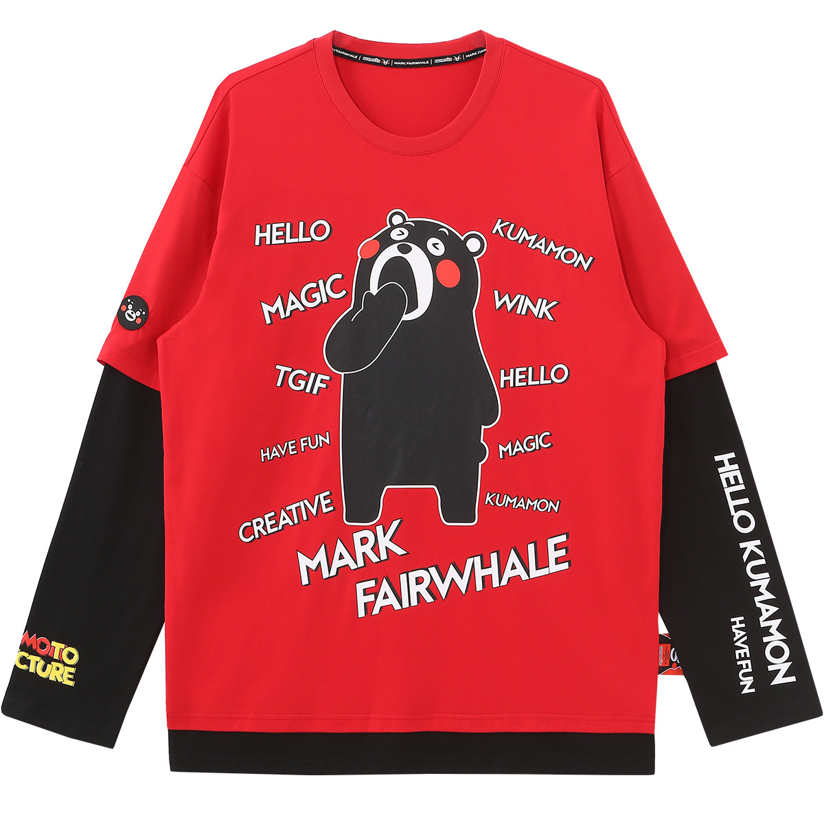 马克华菲熊本熊联名款长袖男士t恤 马克华菲T恤
