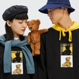 Мультяшная трендовая демисезонная осенняя толстовка подходит для мужчин и женщин, с медвежатами, круглый воротник