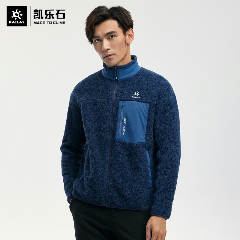 凯乐石P300户外加厚抓绒衣男立领羊羔摇粒绒保暖外套保暖卫衣女_虎窝淘