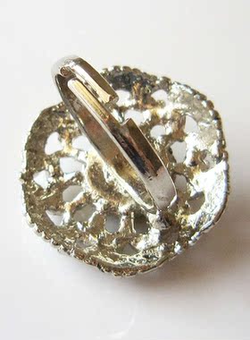 金属戒指夸张花朵笑脸欧美风饰品