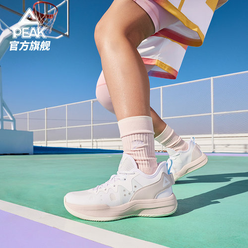 匹克岚影篮球鞋女鞋夏季透气外场耐磨实战球鞋低帮运动鞋官方正品 - 图0