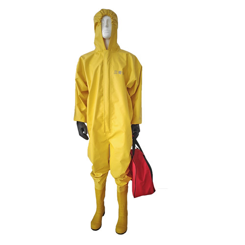 消防半封闭防化服 液氨气轻型 耐酸碱防化服连体式防毒化学防护服 - 图3