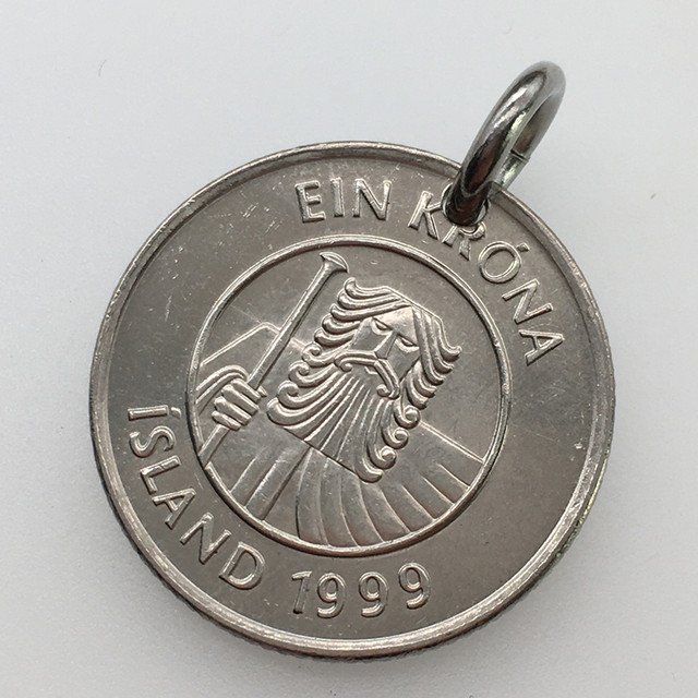 Icelandic patron saint giant original personalized coin stone