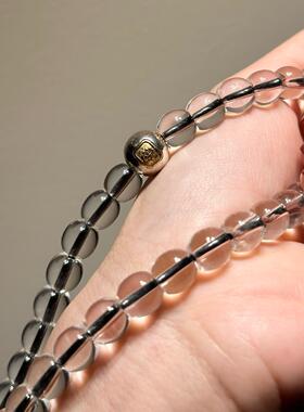 天然白水晶老型珠念珠珠