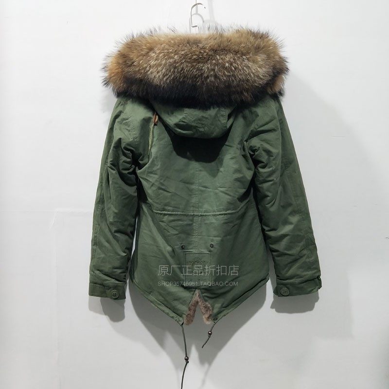 INS潮牌男士派克王短款大码棉服加绒大毛领可拆派克服军绿尼克服,淘宝优惠券,粉丝福利购,淘宝优惠卷