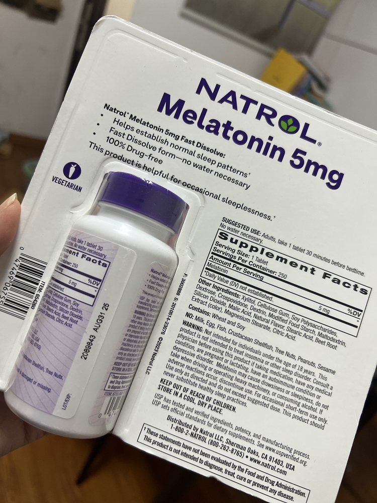 现货美国Natrol Melatonin褪黑素松果体素5mg 250片 - 图2