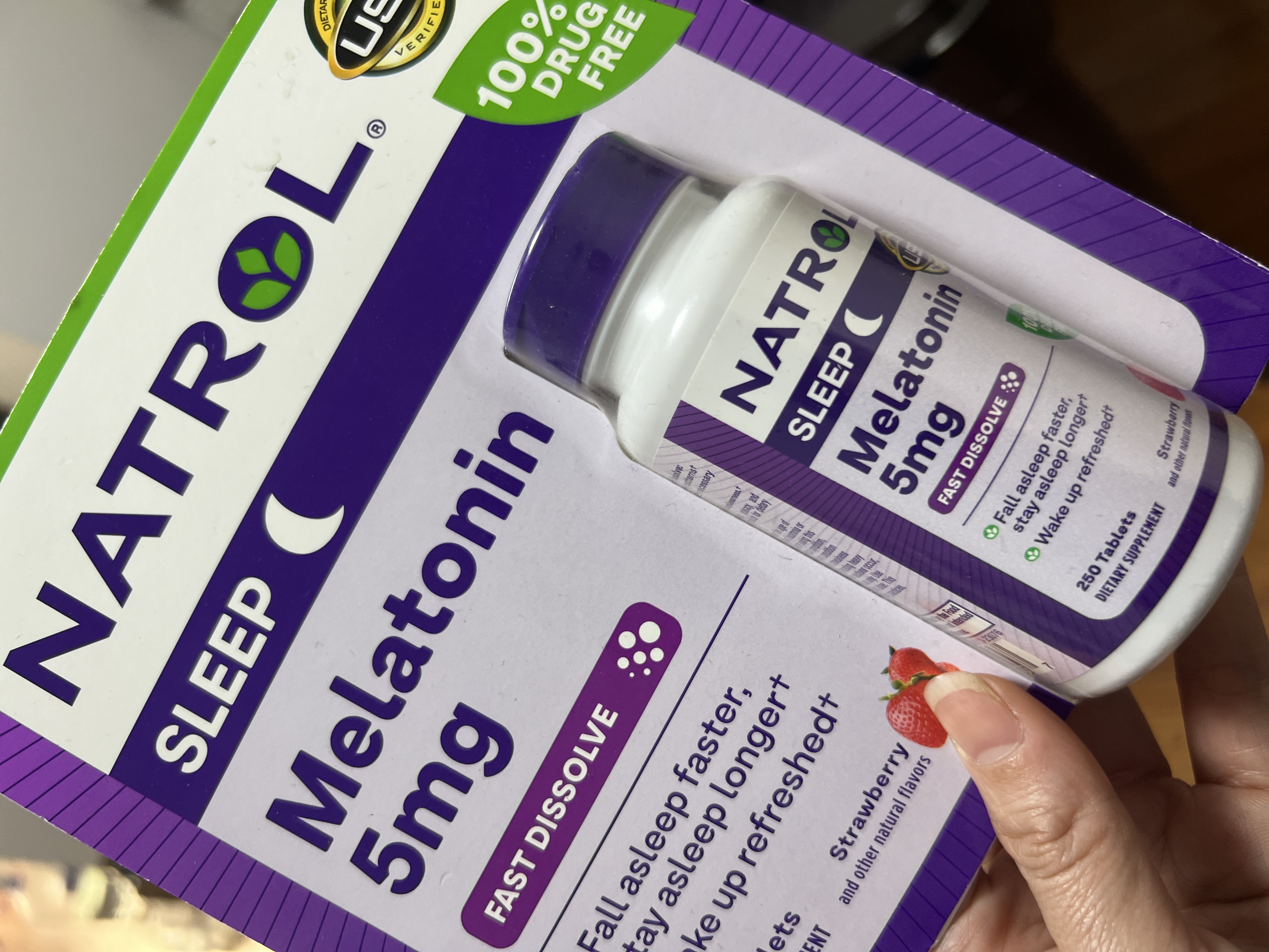 现货美国Natrol Melatonin褪黑素松果体素5mg 250片 - 图0