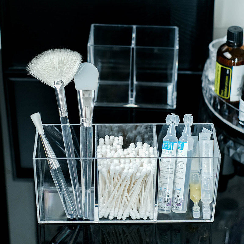 美容院化妆刷收纳盒眉笔刷子面膜刷收纳桶推车收纳筒透明亚克力,淘宝优惠券,粉丝福利购,淘宝优惠卷