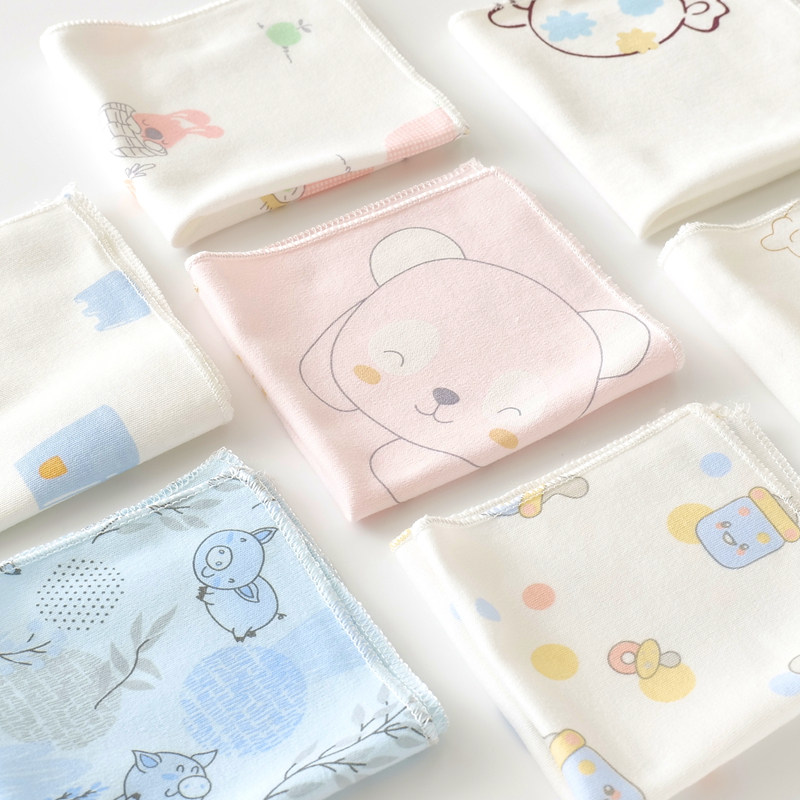 美国婴儿8条小方巾口水巾/宝宝喂奶巾小毛巾儿童纯棉手帕纱布手绢,淘宝优惠券,粉丝福利购,淘宝优惠卷