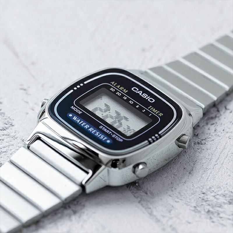 LA670WA LA680 A168 CASIO 卡西欧手表女小方表情侣网红复古小银表 LA670WA LA680 A168 CASIO 卡西欧手表女小方表情侣网红复古小银表