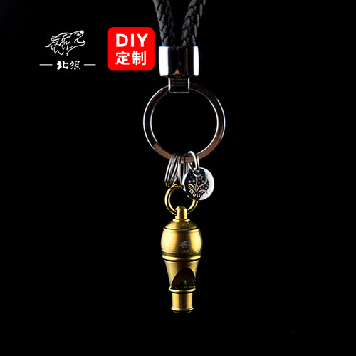 北狼户外求生哨子EDC专业口哨装备训练工具高音频钛合金挂件/0646 - 图0