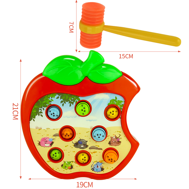 儿童打地鼠玩具婴幼儿益智早教开发敲打玩具锻炼手部抓握精细力量 - 图2